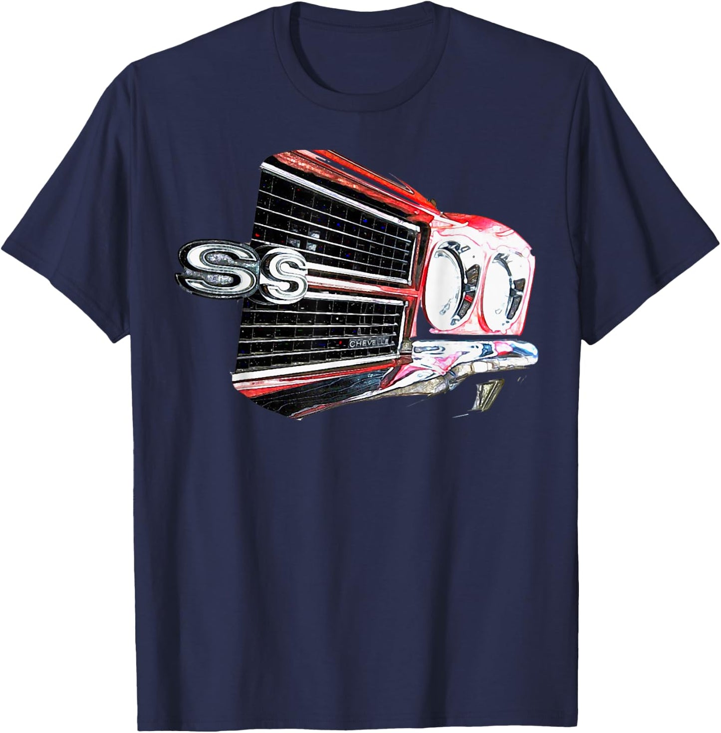 1970 70 Chevelle SS Half Grill Trending Chevys Muscle Car T-Shirt - T-Shirt | Navy