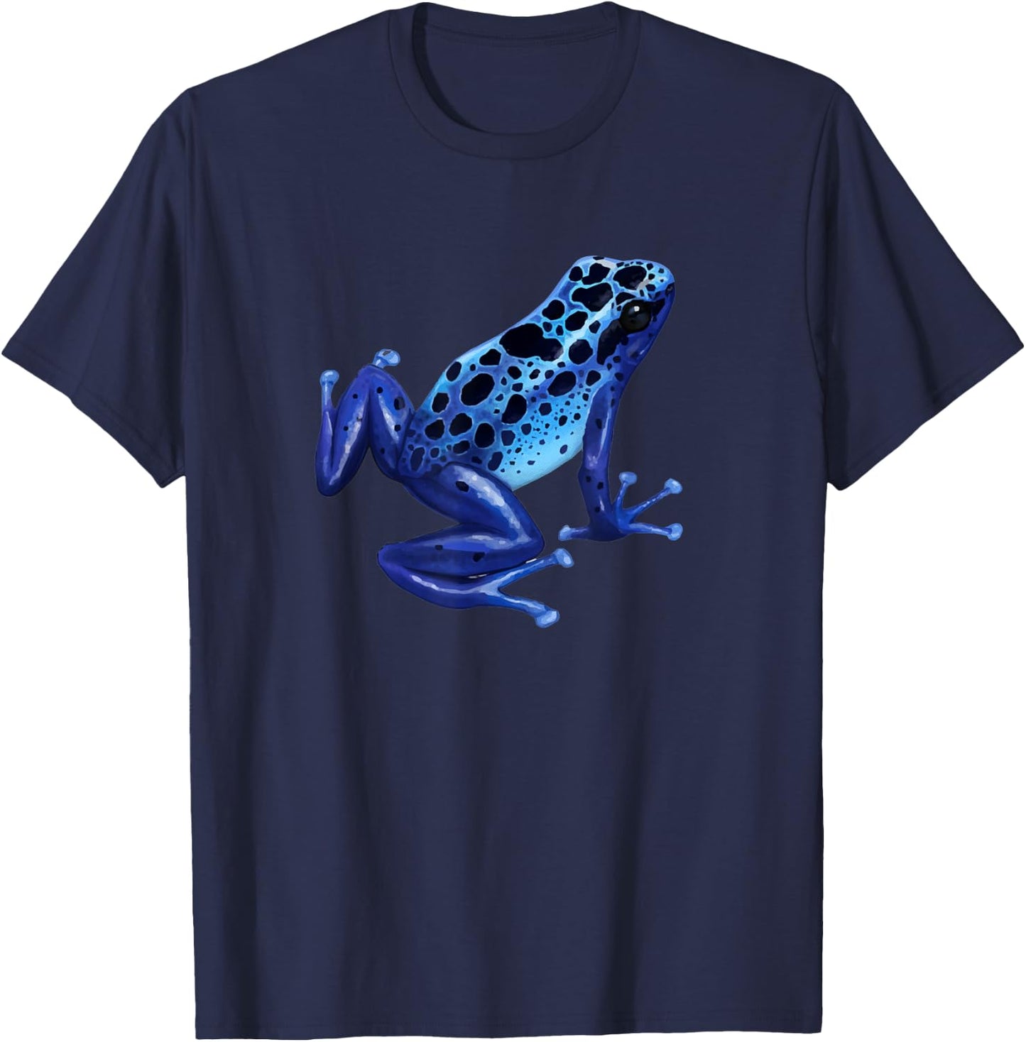 Blue Poison Dart Frog Colorful Design Nature Lover T-Shirt - T-Shirt | Navy