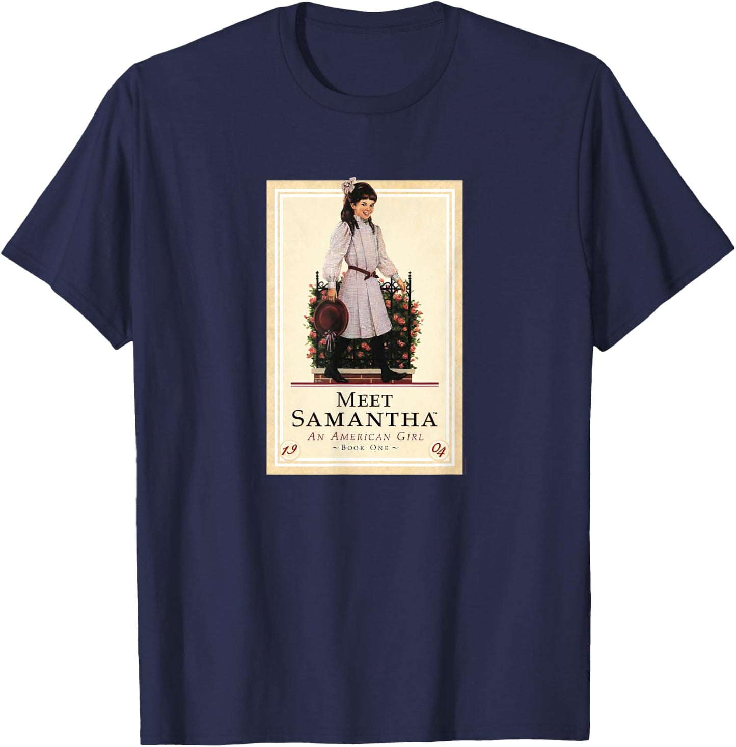 American Girl - Meet Samantha Book Cover T-Shirt - T-Shirt | Navy