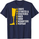 Amputee Quote Prosthetic Leg Arm Amputation T-Shirt - T-Shirt | Navy