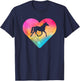 Women or Girls Horse Tie Dye Watercolor T-Shirt - T-Shirt | Navy