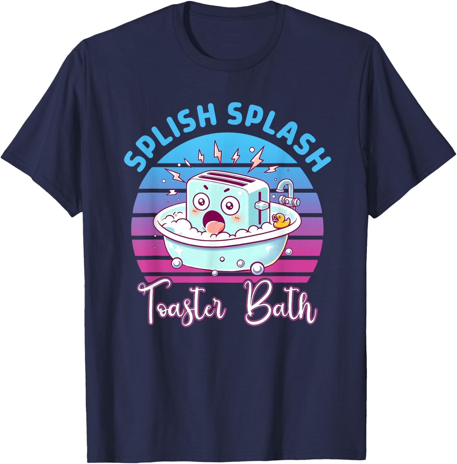 Splish Splash Toaster Bath Apparel T-Shirt - T-Shirt | Navy