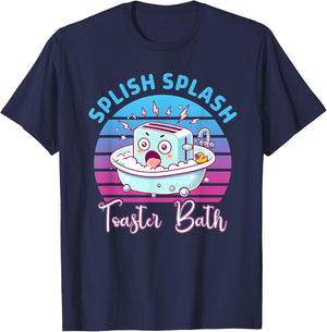 Splish Splash Toaster Bath Apparel T-Shirt - T-Shirt | Navy