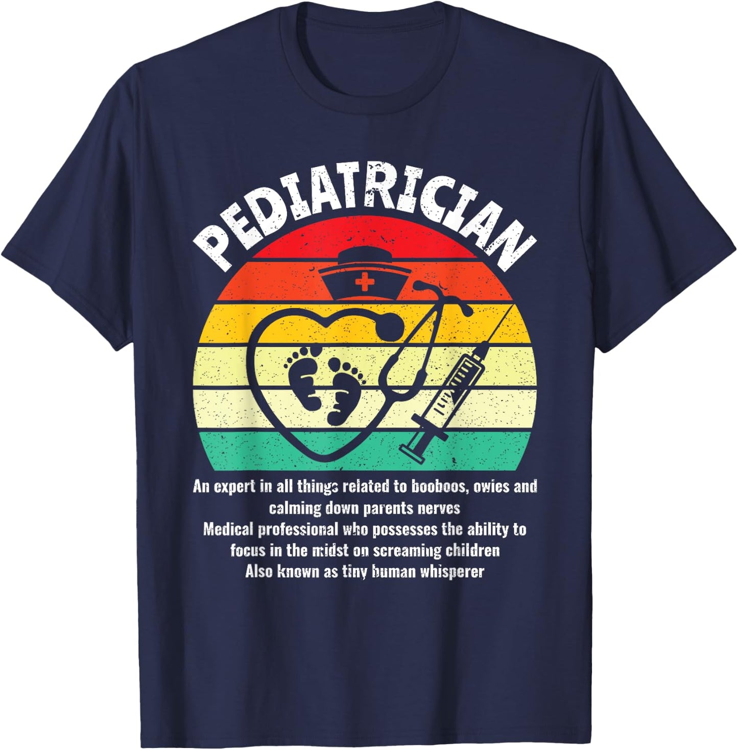 Funny Paediatrician Definition Pediatrician Nurse T-Shirt - T-Shirt | Navy