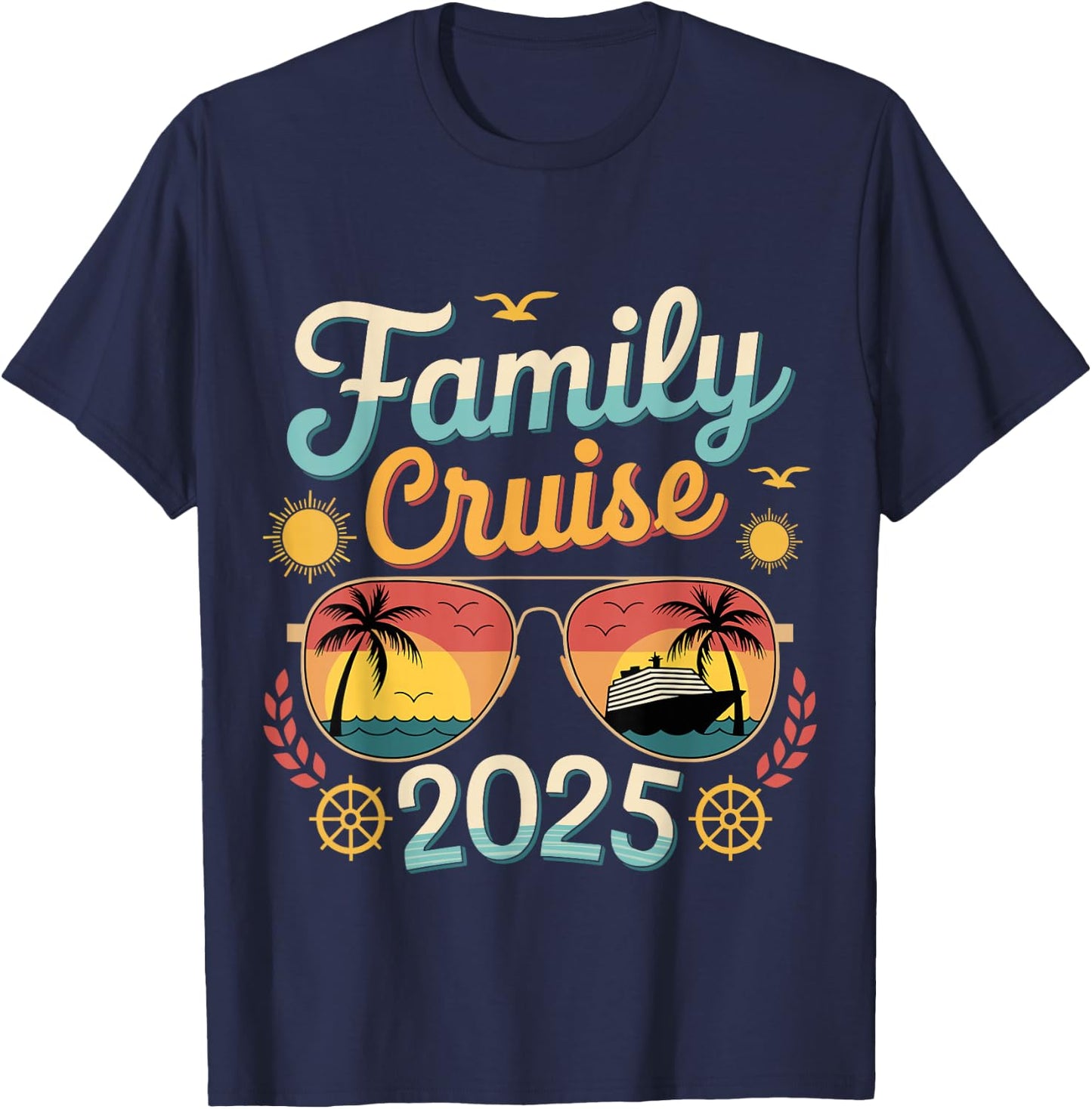Family Cruise 2025 Matching Vacation 2025 Family Cruise T-Shirt - T-Shirt | Navy
