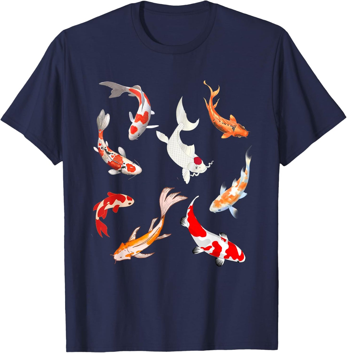 Just A Girl Who Loves Koi fish ornamental fish Fancy carp T-Shirt - T-Shirt | Navy