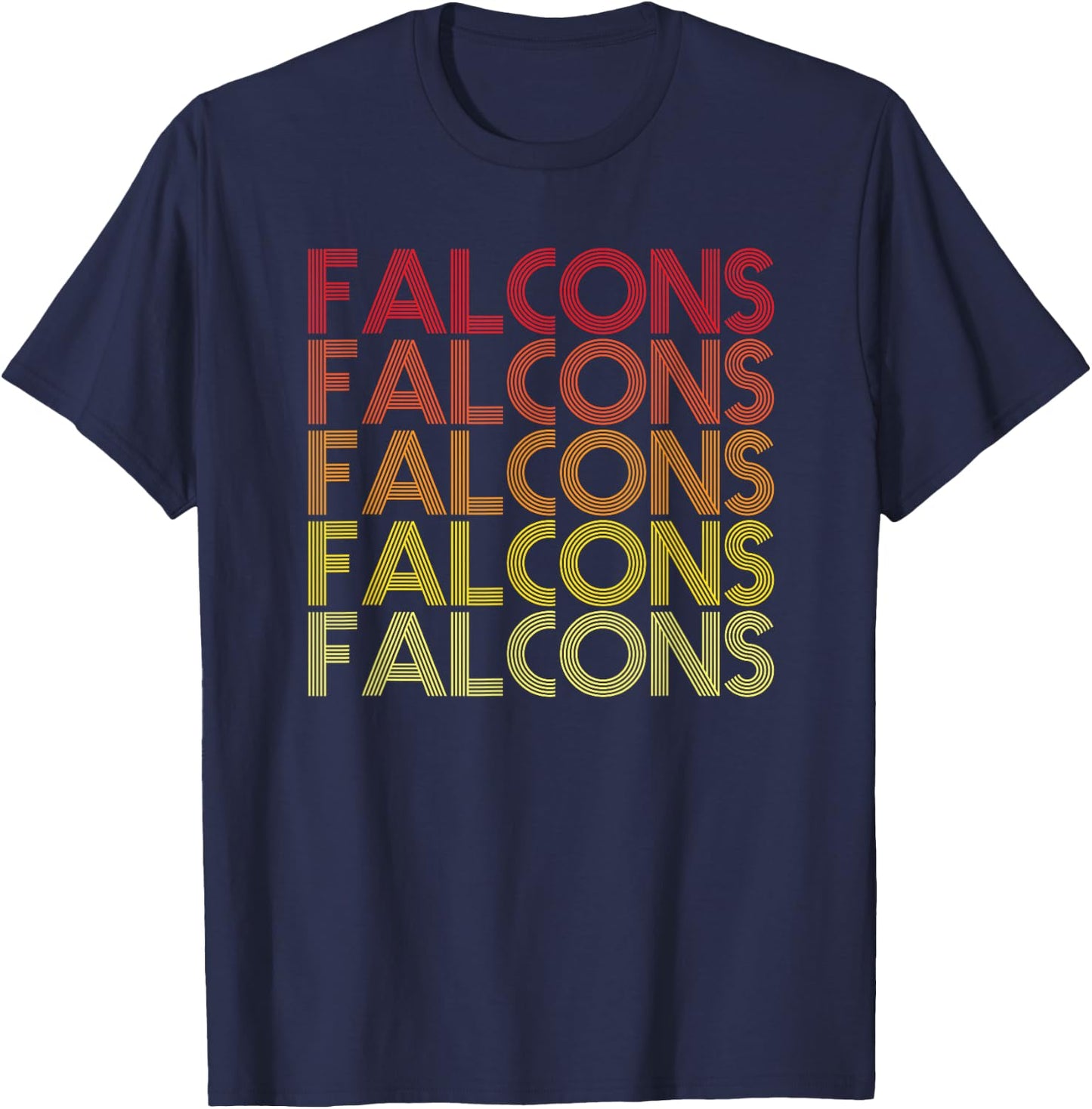Retro Vintage Falcons T-Shirt - T-Shirt | Navy