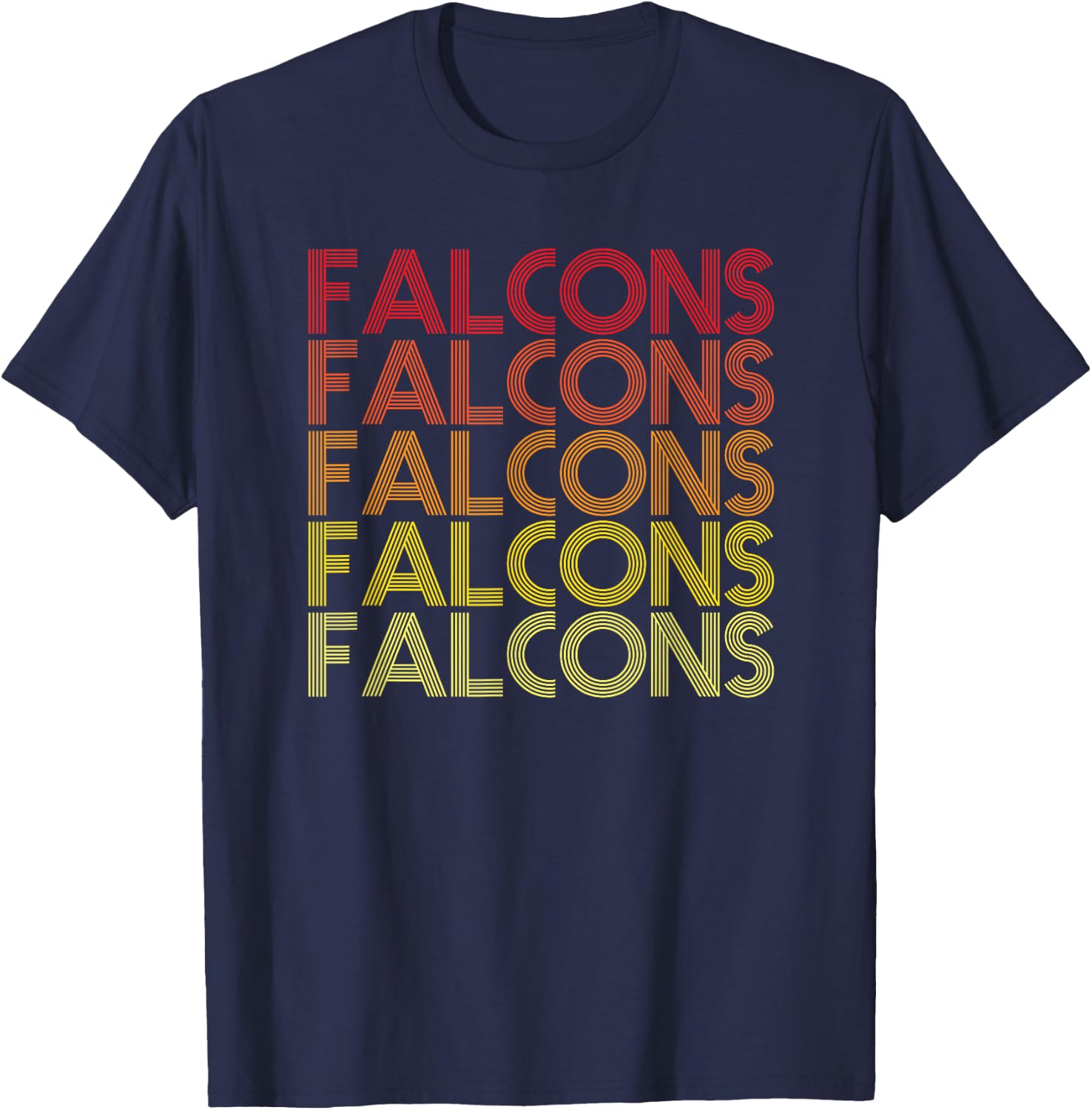 Retro Vintage Falcons T-Shirt - T-Shirt | Navy