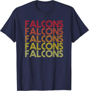 Retro Vintage Falcons T-Shirt - T-Shirt | Navy