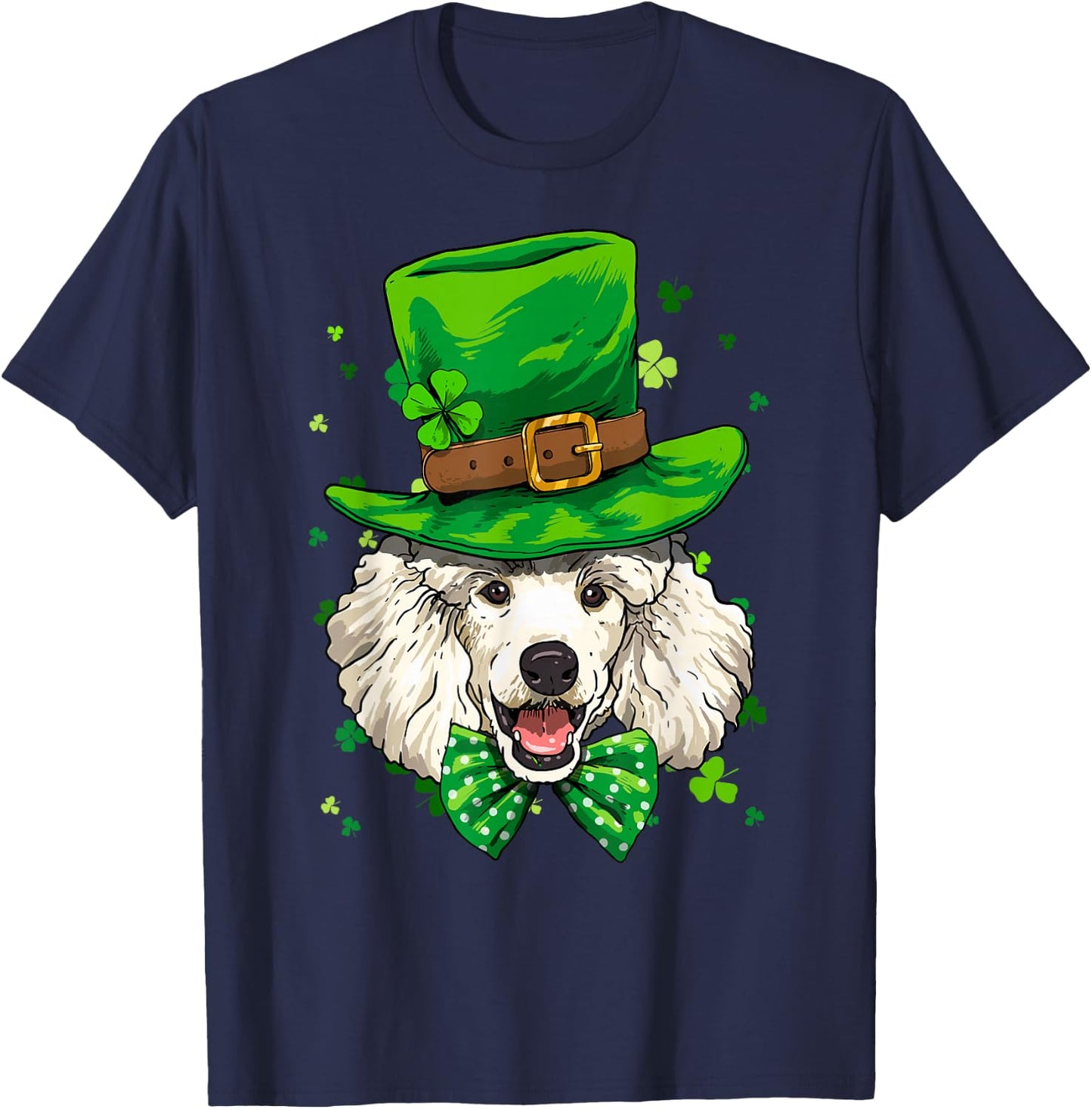 Poodle Leprechaun St Patricks Day Dog Boys Men T-Shirt - T-Shirt | Navy