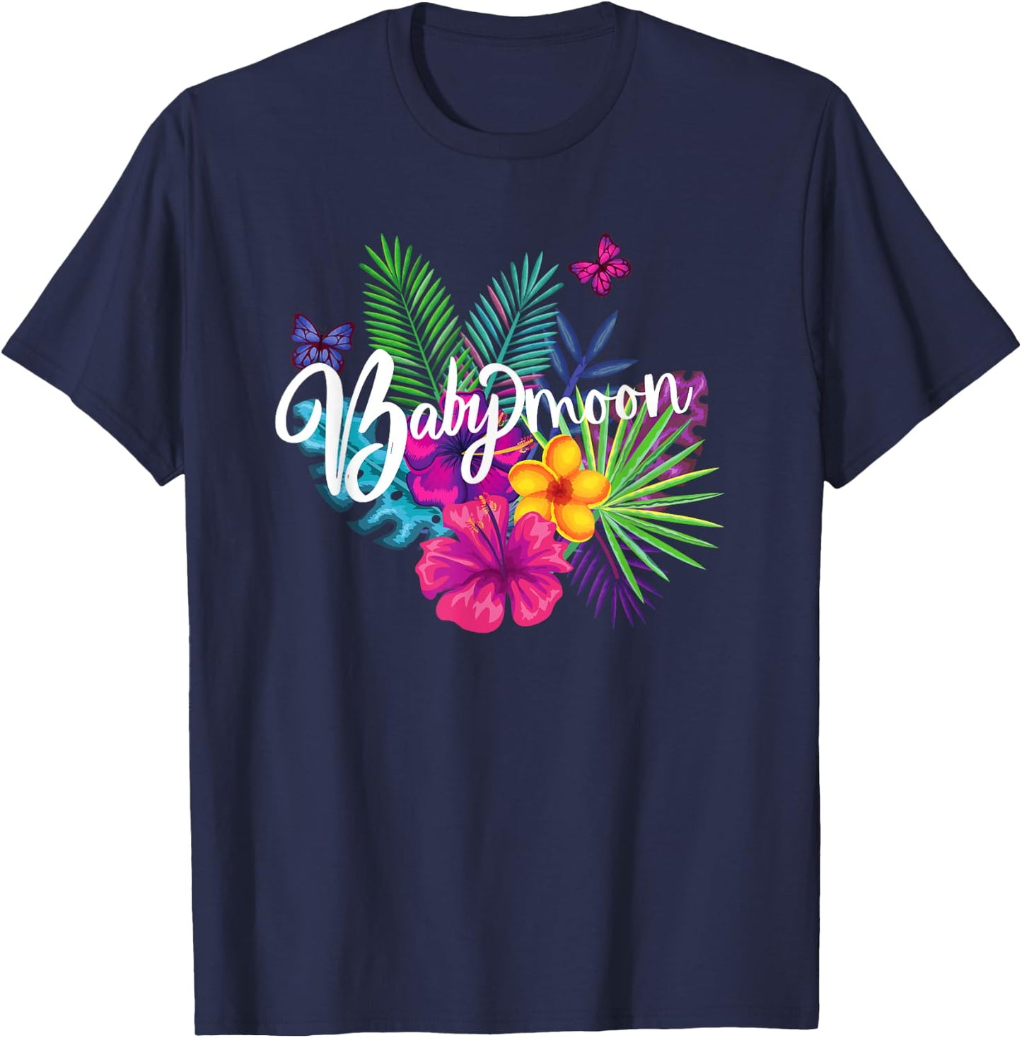 Cute Fun Babymoon Expectant Parents Trip Pregnancy Newborn T-Shirt - T-Shirt | Navy