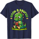 Book A Saurus Bookasaurus Dinosaur Book Girls Boys Toddler T-Shirt - T-Shirt | Navy