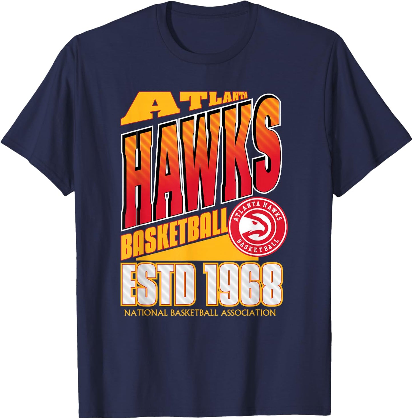 Atlanta Hawks NBA Breakaway , Men's Black Small T-Shirt - T-Shirt | Navy