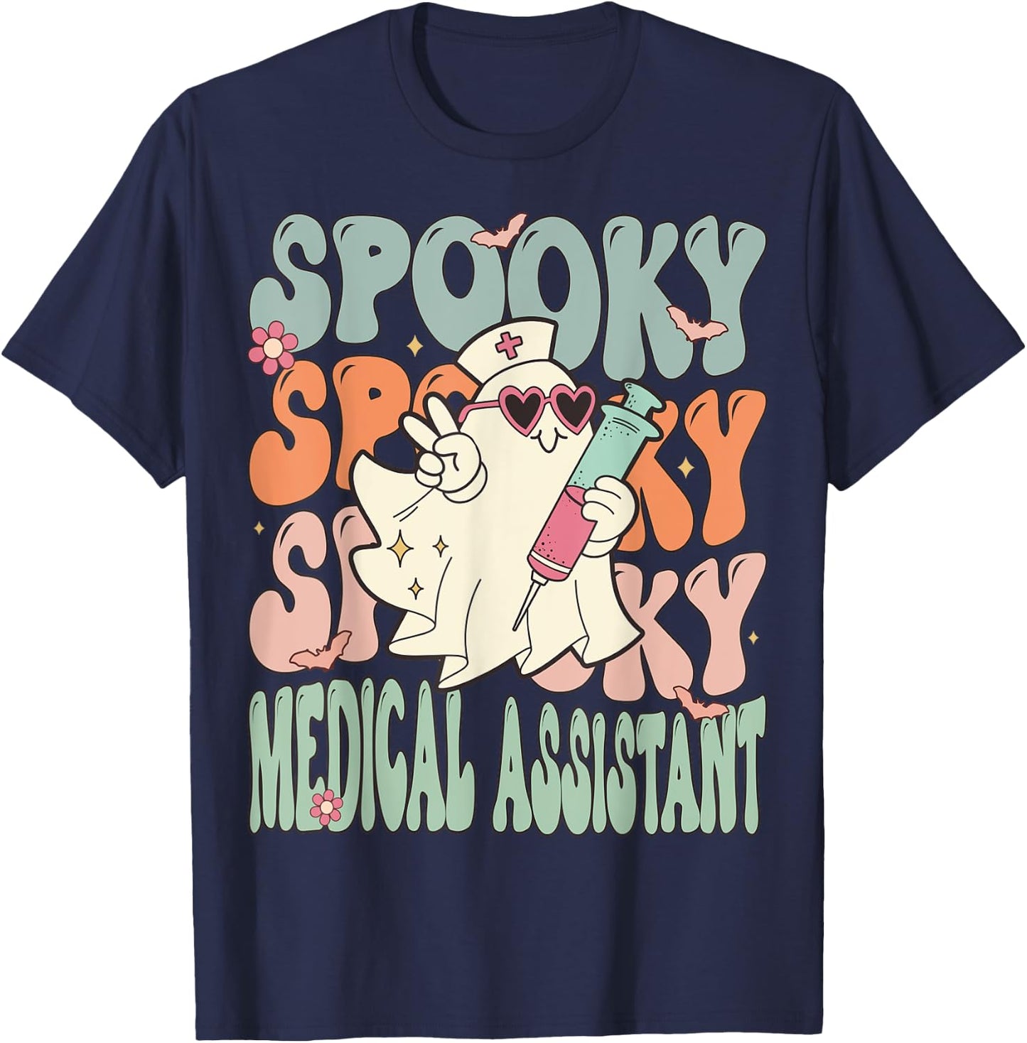 Spooky Medical Assistant Halloween Funny Costume MA T-Shirt - T-Shirt | Navy