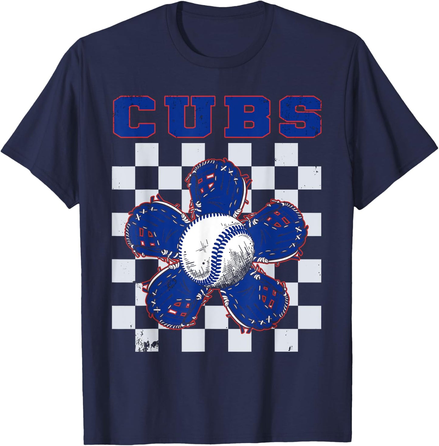 Vintage Cubs Name Throwback Classic Art Cubs Spirit Game Day T-Shirt - T-Shirt | Navy