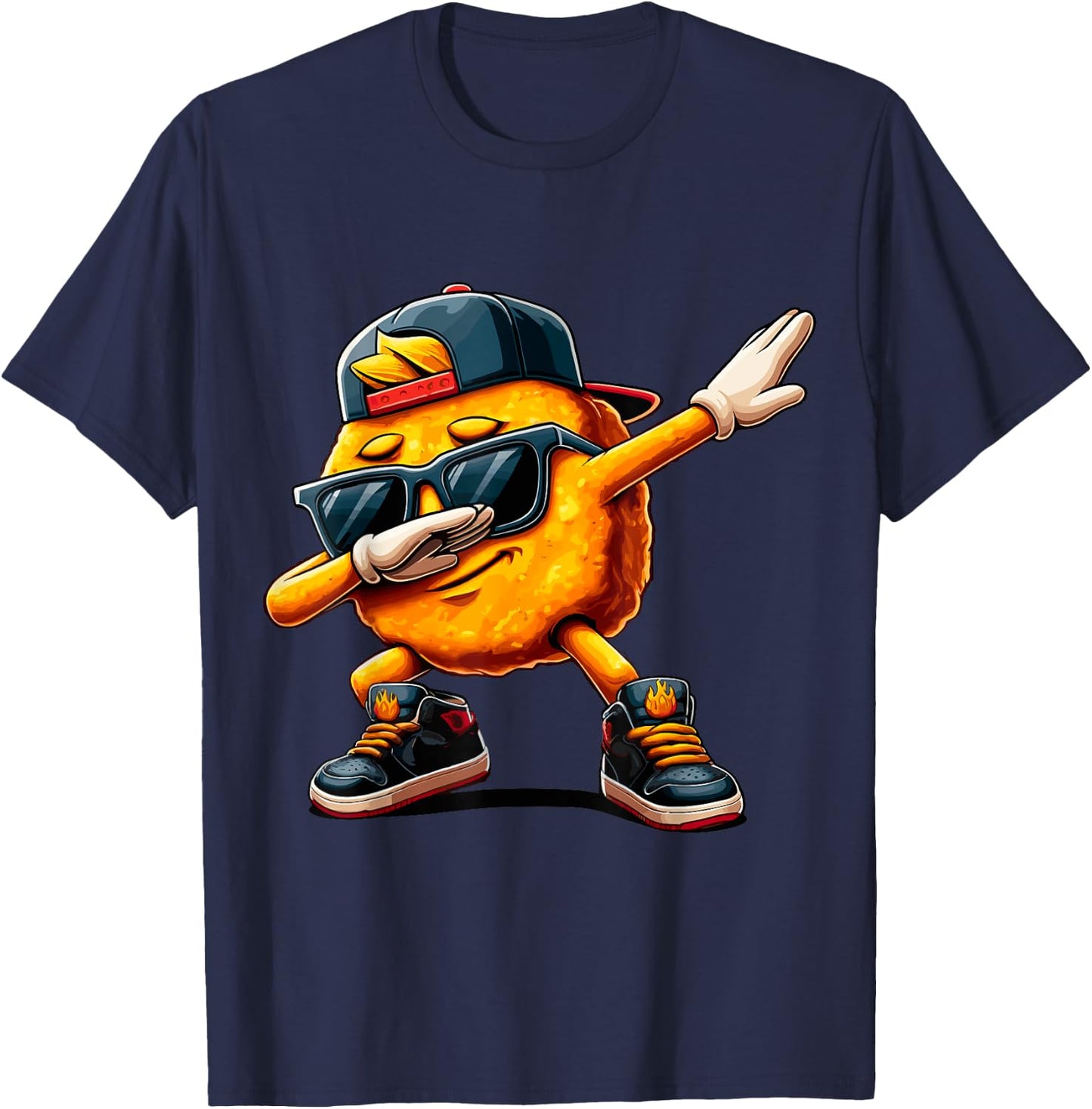 Dabbing Nugget cool Chicken Nugget lover T-Shirt - T-Shirt | Navy