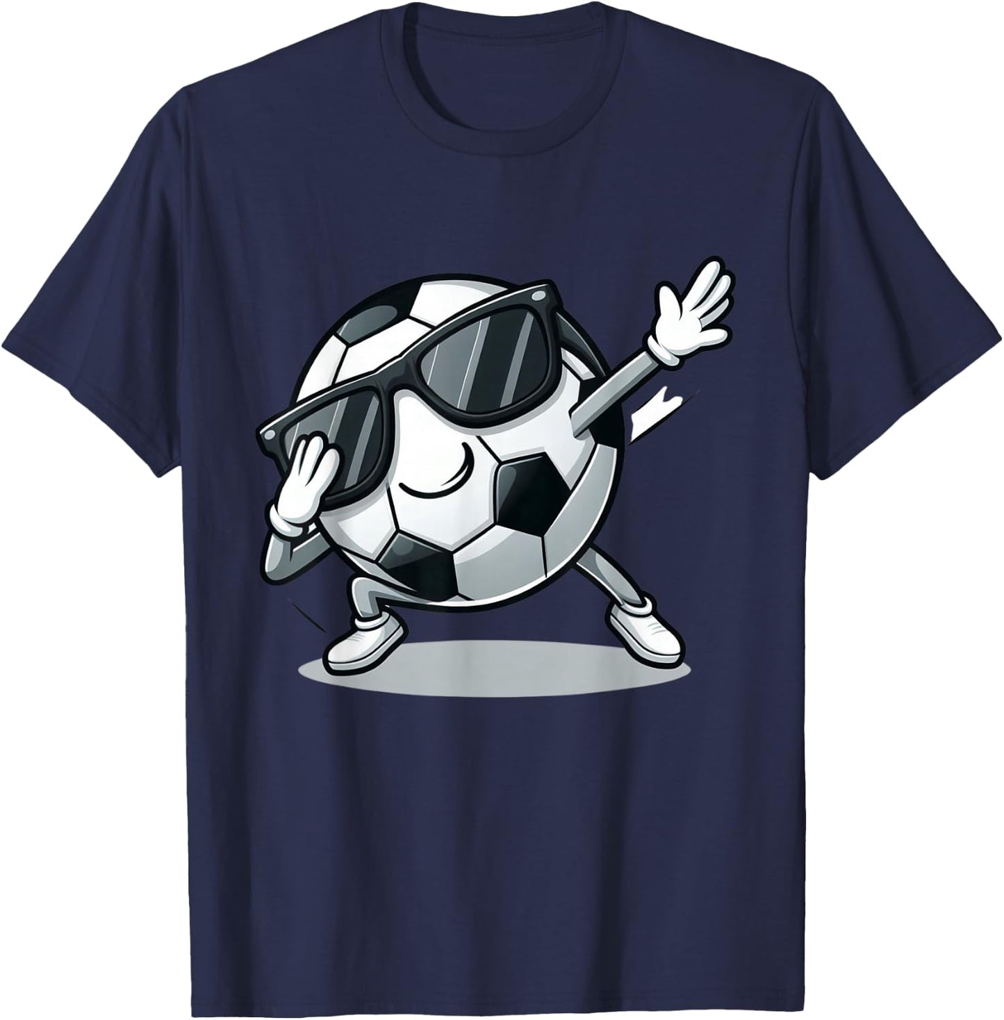 Dabbing Soccer Ball Shirt Funny Boys Men Women Sports Player T-Shirt - T-Shirt | Navy