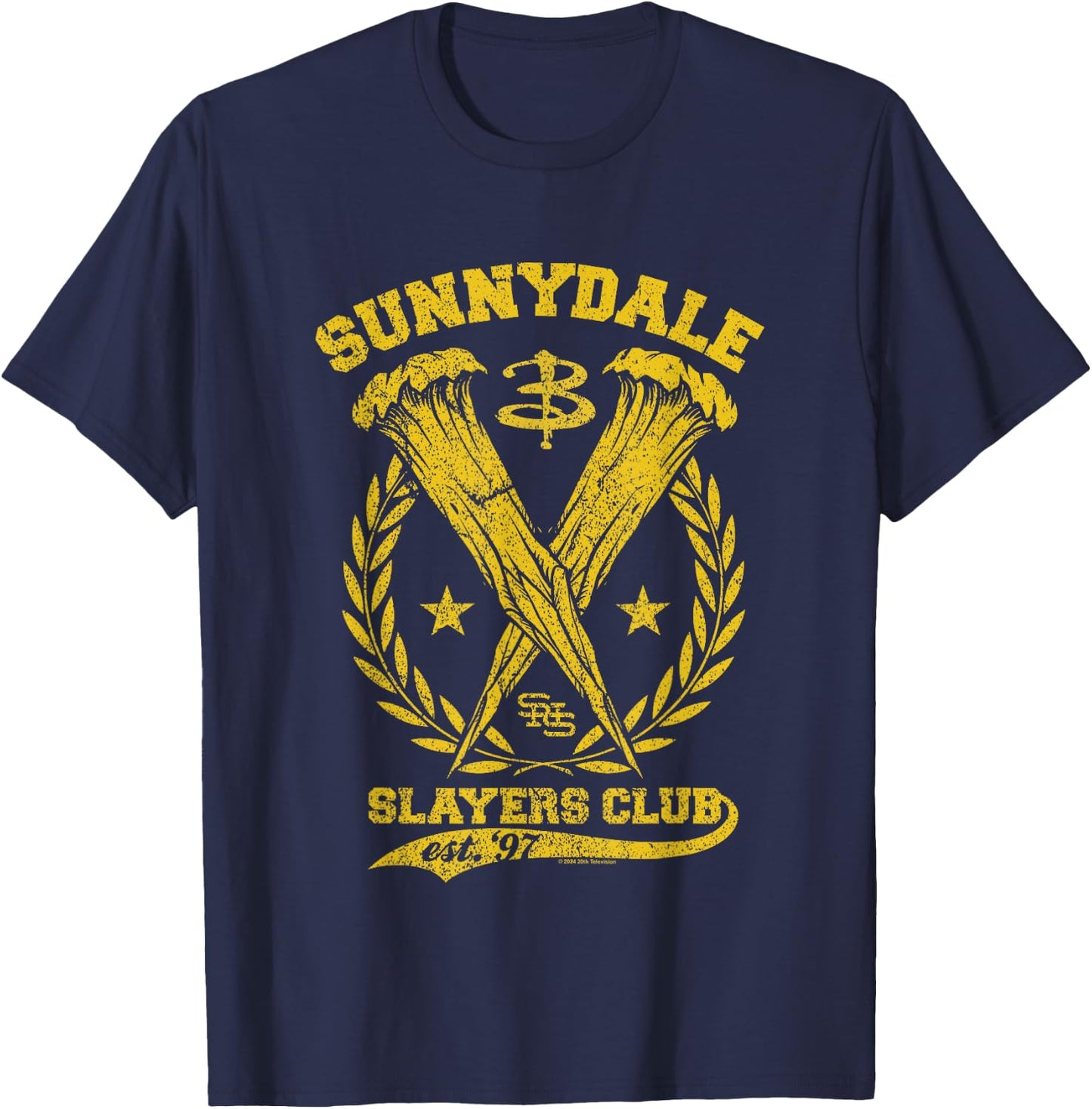 Buffy The Vampire Slayer Sunnydale Slayers Club Collegiate T-Shirt - T-Shirt | Navy