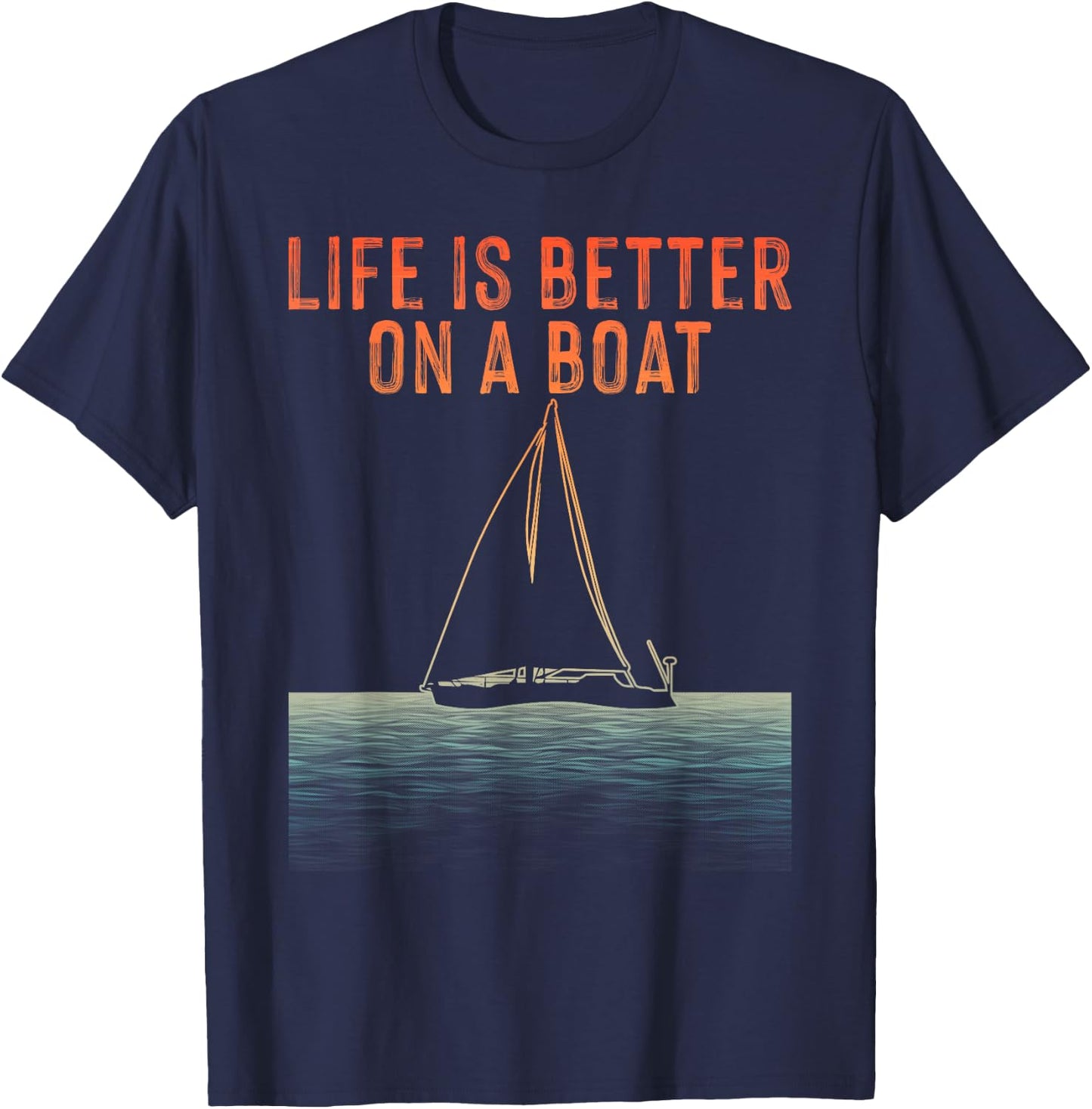 Sailing Design Women Sailor Boating Captain Sailboat T-Shirt - T-Shirt | Navy
