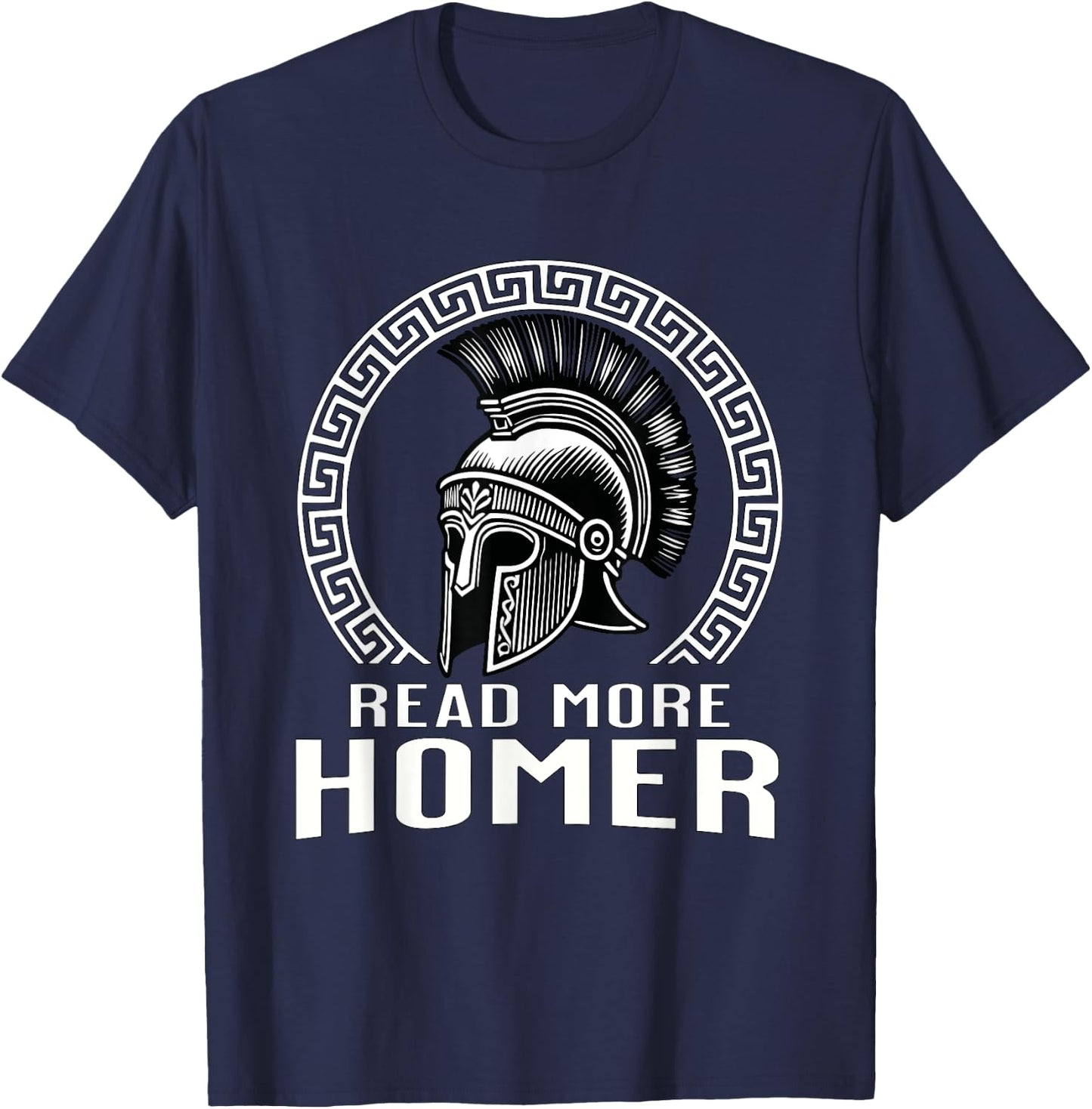 Homer Iliad and Odyssey Greek History Read More Homer T-Shirt - T-Shirt | Navy