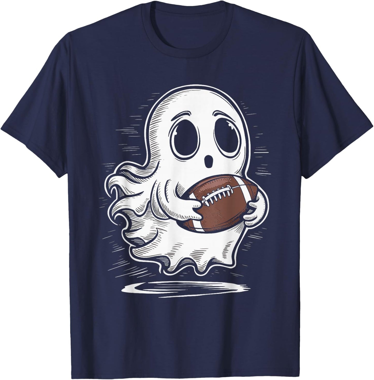 Ghost Playing Football Sport T-Shirt - T-Shirt | Navy