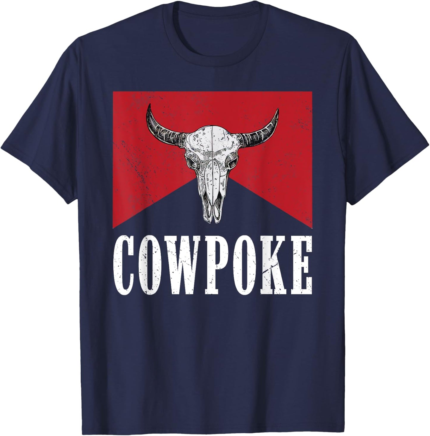 Western Cowpoke, I'm Just a Cowpoke In The Big Rodeo Retro T-Shirt - T-Shirt | Navy