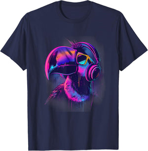 Toucan Music DJ Music Headphones Dance Club Beatmaker Techno T-Shirt - T-Shirt | Navy