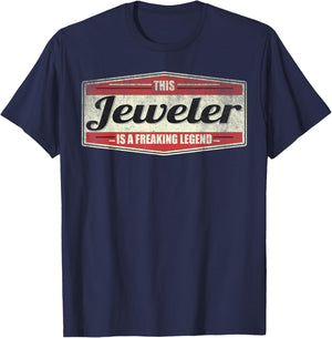 Funny Profession Quote Vintage Jeweler T-Shirt - T-Shirt | Navy