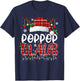 Poppop Claus Christmas Lights Pajama Family Matching T-Shirt - T-Shirt | Navy