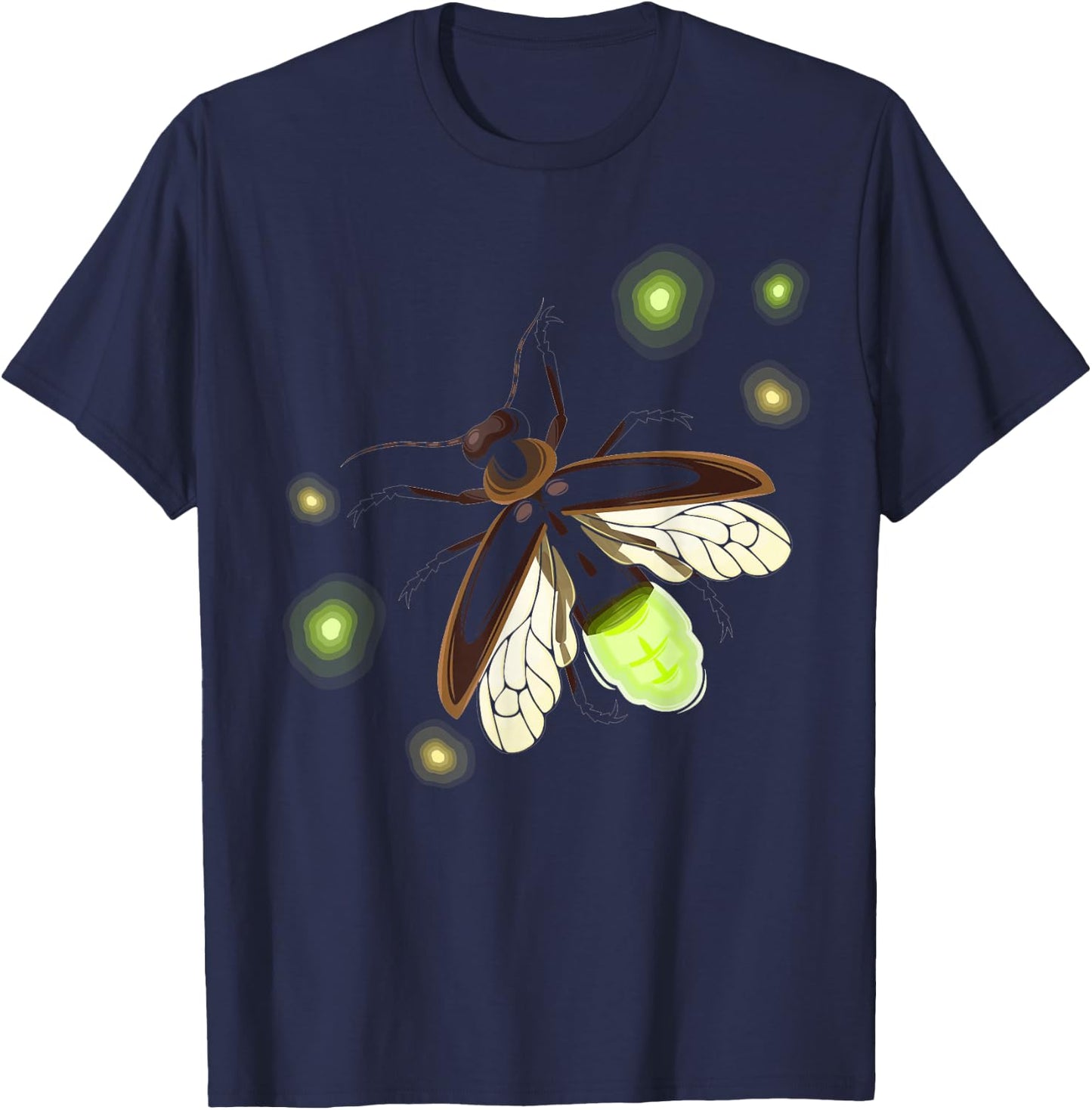 Fireflies Nature Camping Insect T-Shirt - T-Shirt | Navy