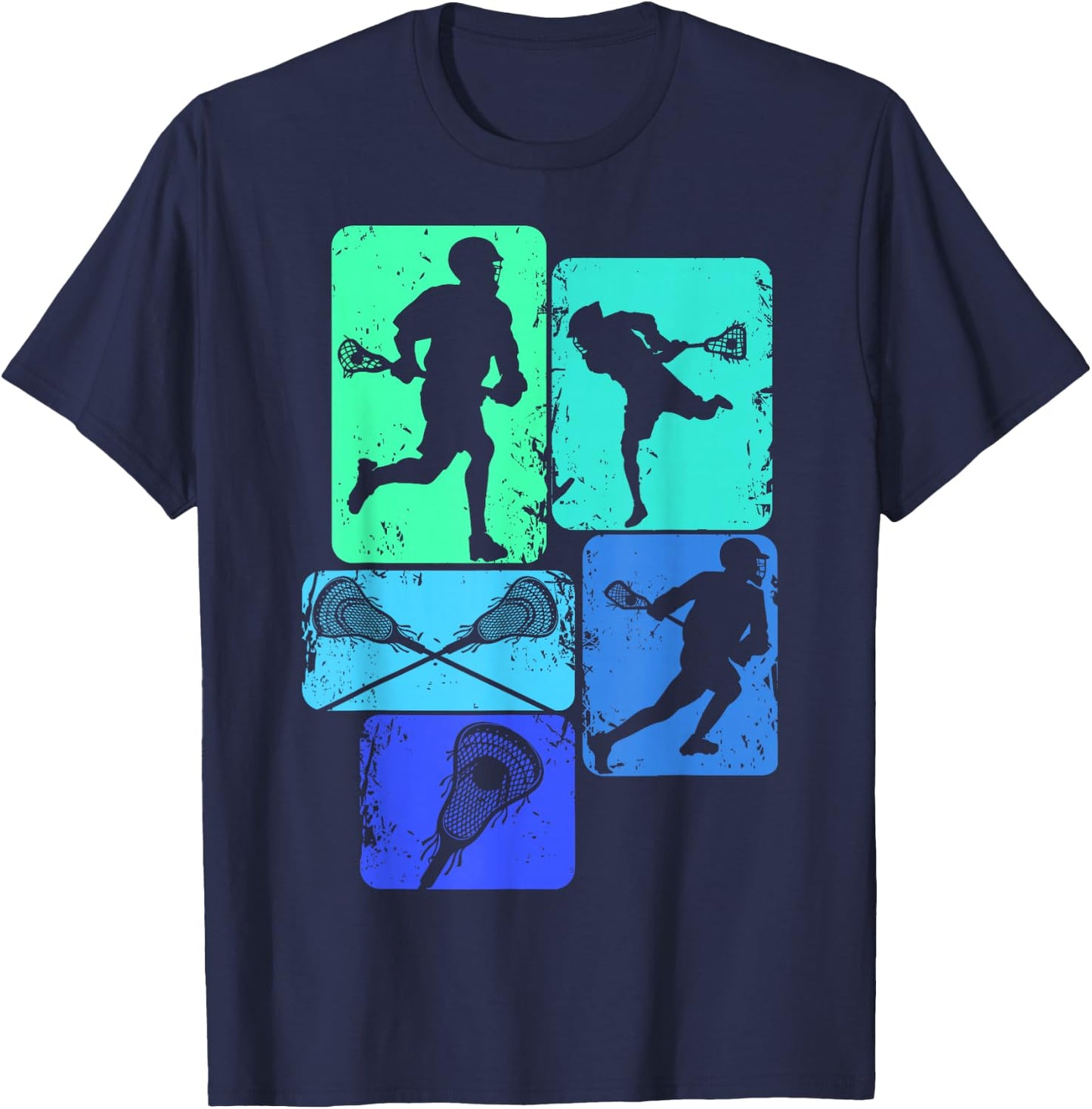 Lacrosse Boys Kids Men Youth T-Shirt - T-Shirt | Navy