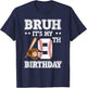 Bruh It's My 9th Birthday 9 Year Old Baseball Player T-Shirt - T-Shirt | Navy