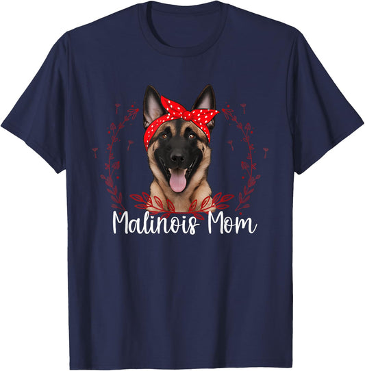 Belgian Malinois Mom Police K9 Dog Lover T-Shirt - T-Shirt | Navy