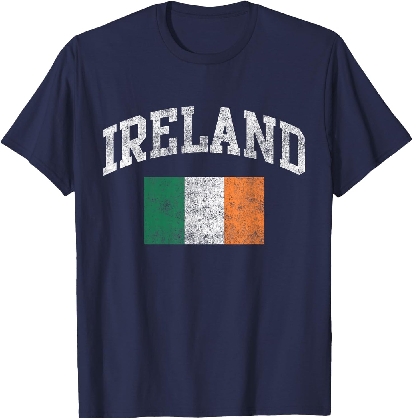 Vintage Ireland Irish Flag Green St. Patrick's Day T-Shirt - T-Shirt | Navy