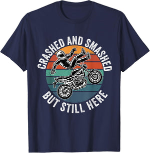 Motorcycle Accident Survivor Bike Crash Injury Recovery T-Shirt - T-Shirt | Navy