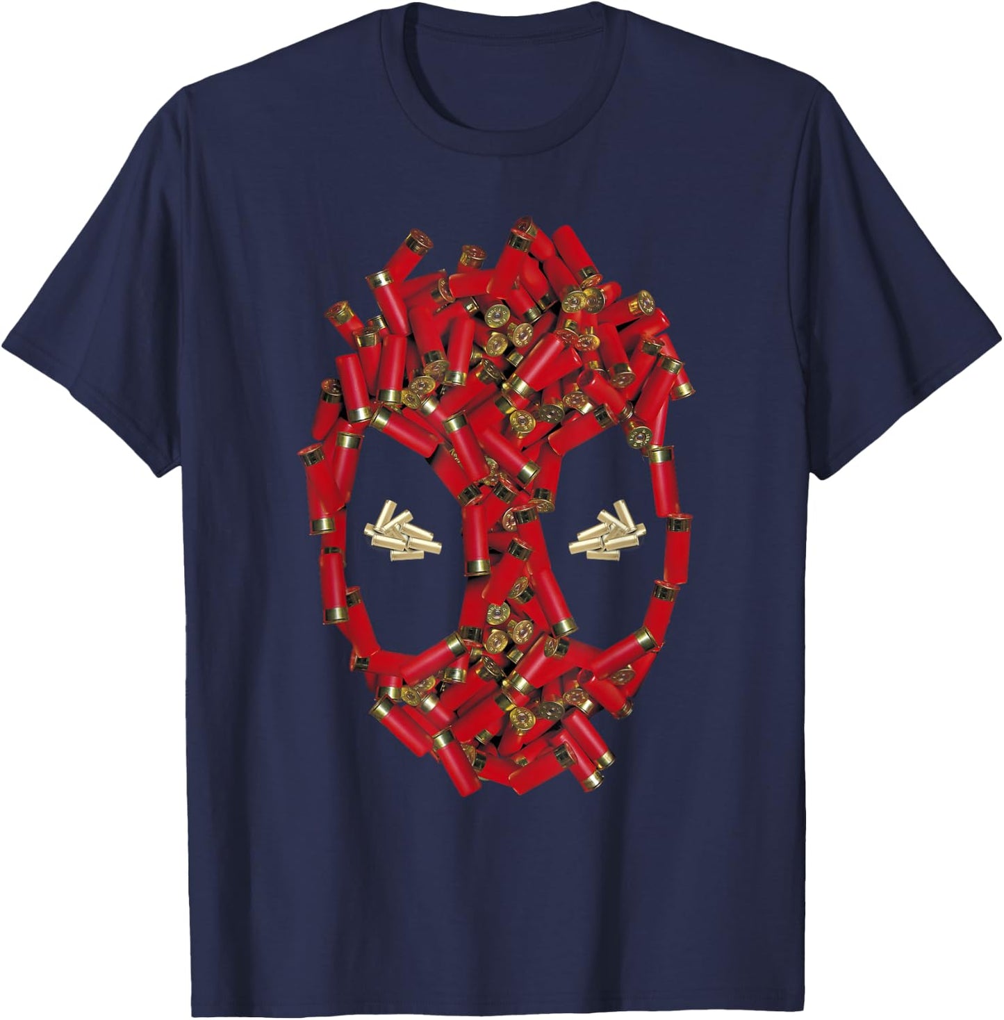 Marvel Comics Deadpool Shotgun Shell Big Face T-Shirt - T-Shirt | Navy