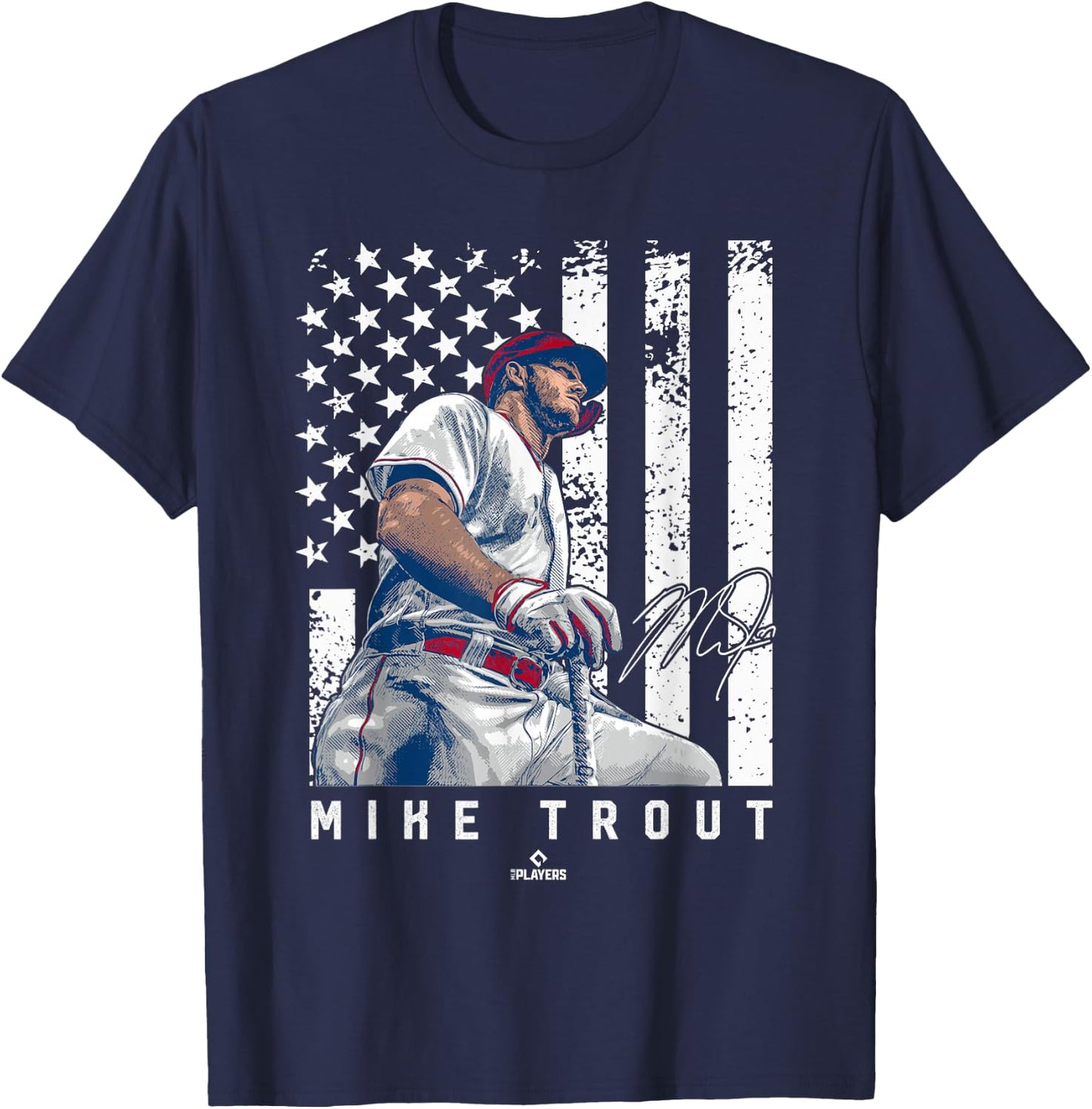 Show Your Pride Mike Trout Los Angeles MLBPA T-Shirt - T-Shirt | Navy
