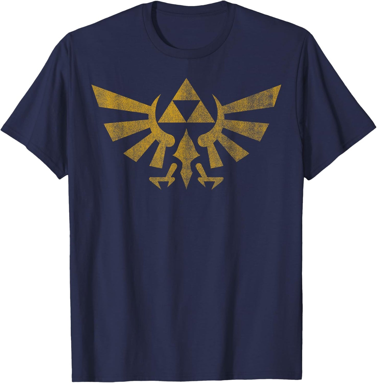 Legend of Zelda Royal Crest Distressed Badge T-Shirt - T-Shirt | Navy