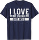 I Love My Smokin Hot Wife - Husband Valentine's Day Funny T-Shirt - T-Shirt | Navy