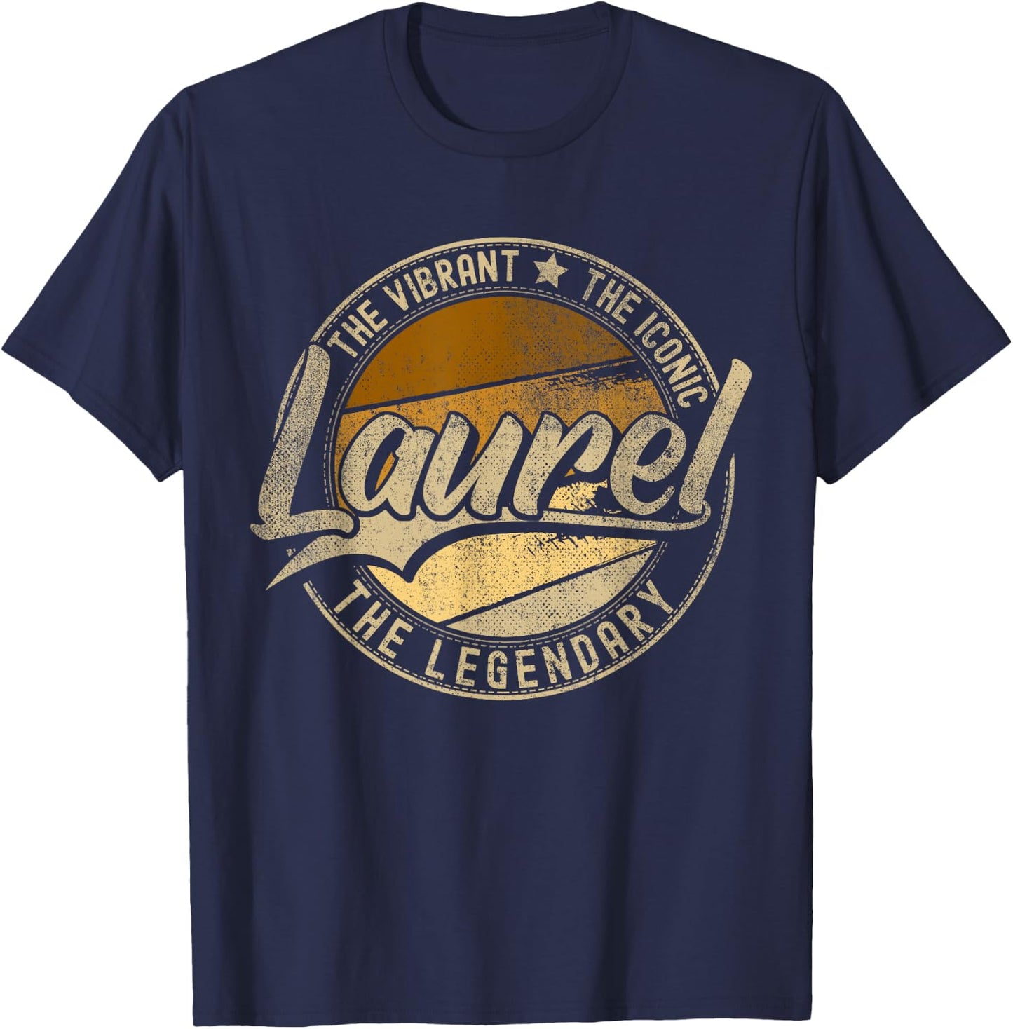 Laurel MS | Mississippi | Vintage Distressed T-Shirt - T-Shirt | Navy