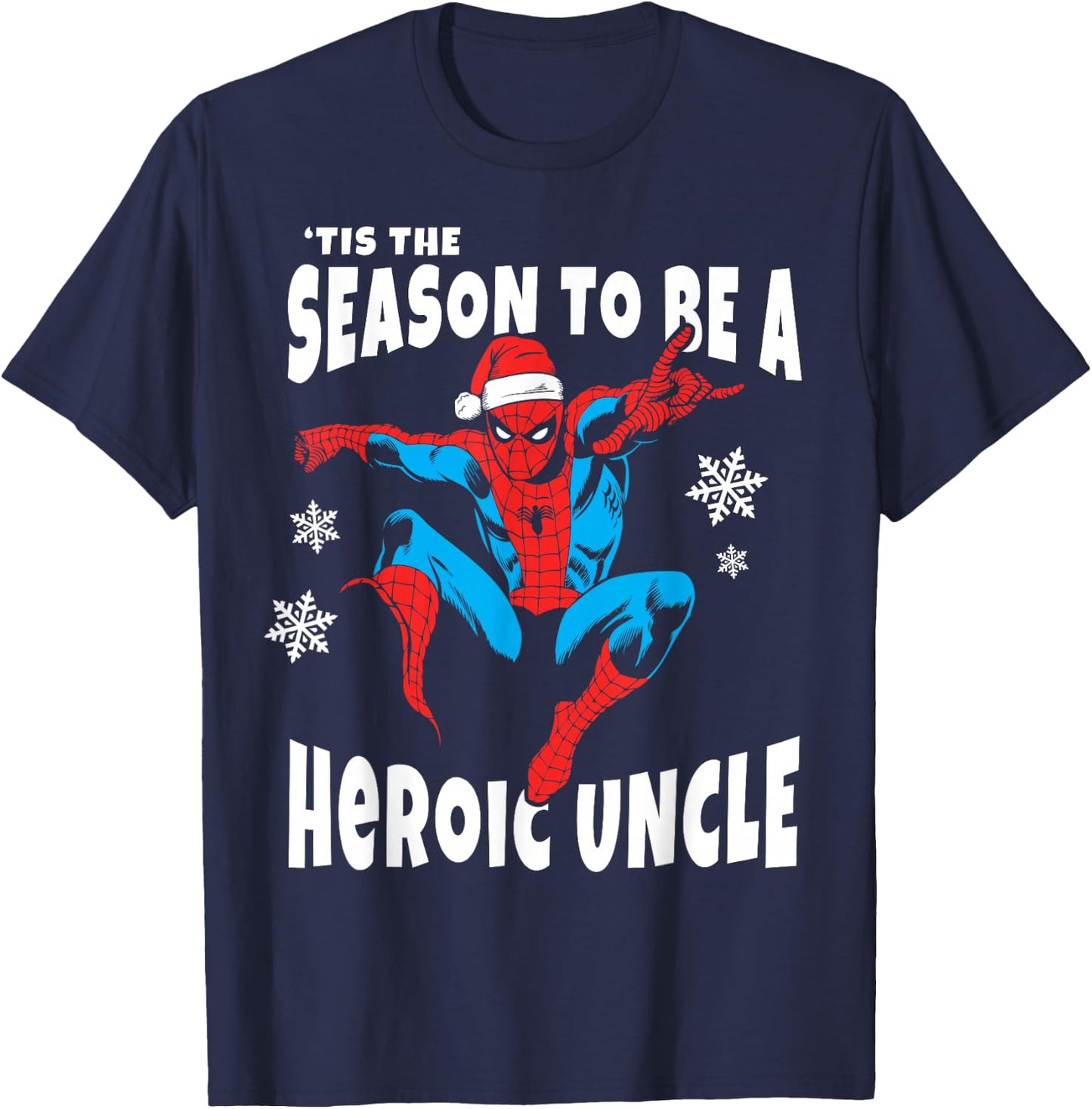 Marvel Spider-Man Season To Be A Heroic Uncle T-Shirt - T-Shirt | Navy