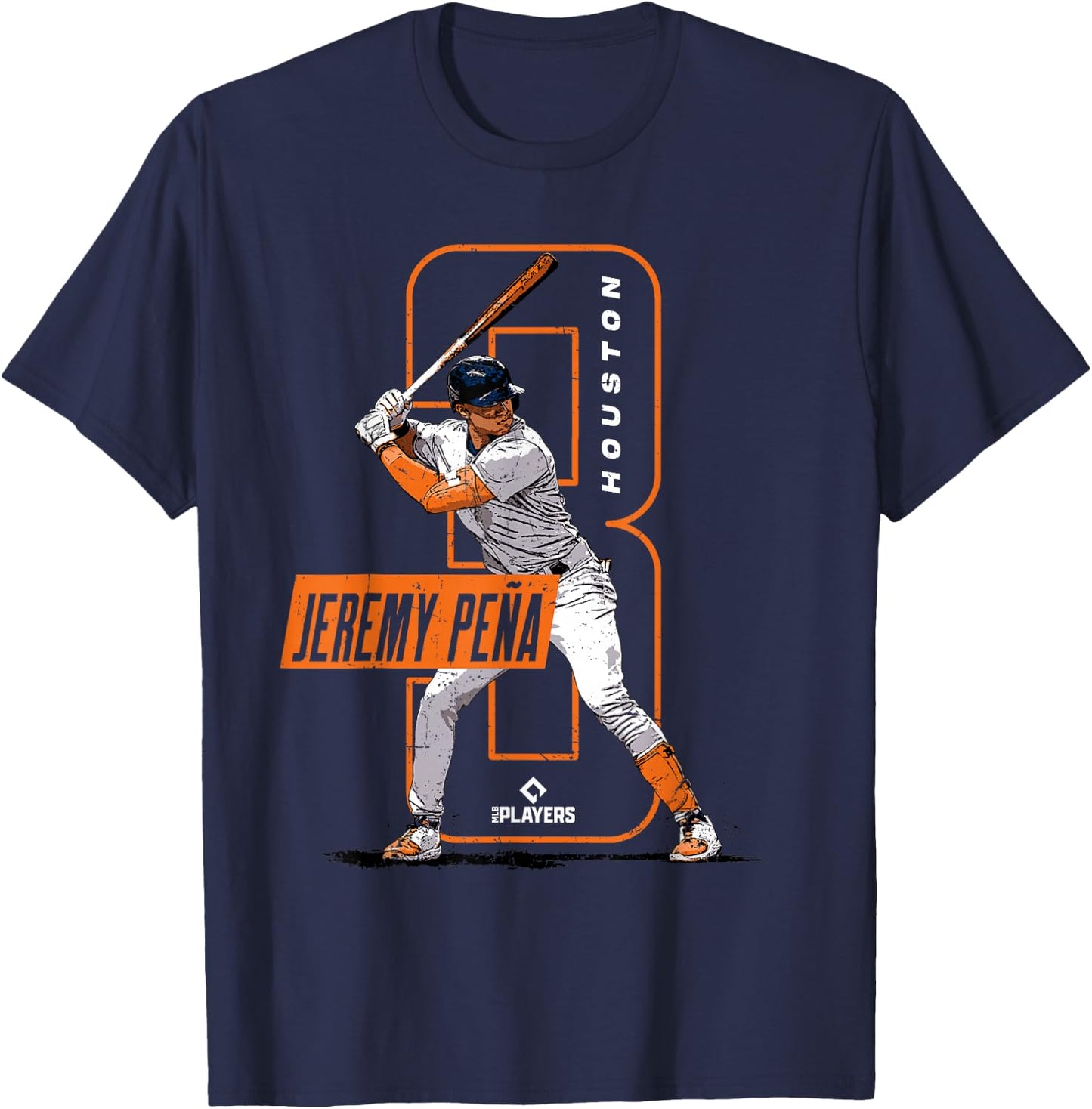 Jeremy Peña | Houston Baseball MLB Players | MLBJPEN4019-S T-Shirt - T-Shirt | Navy