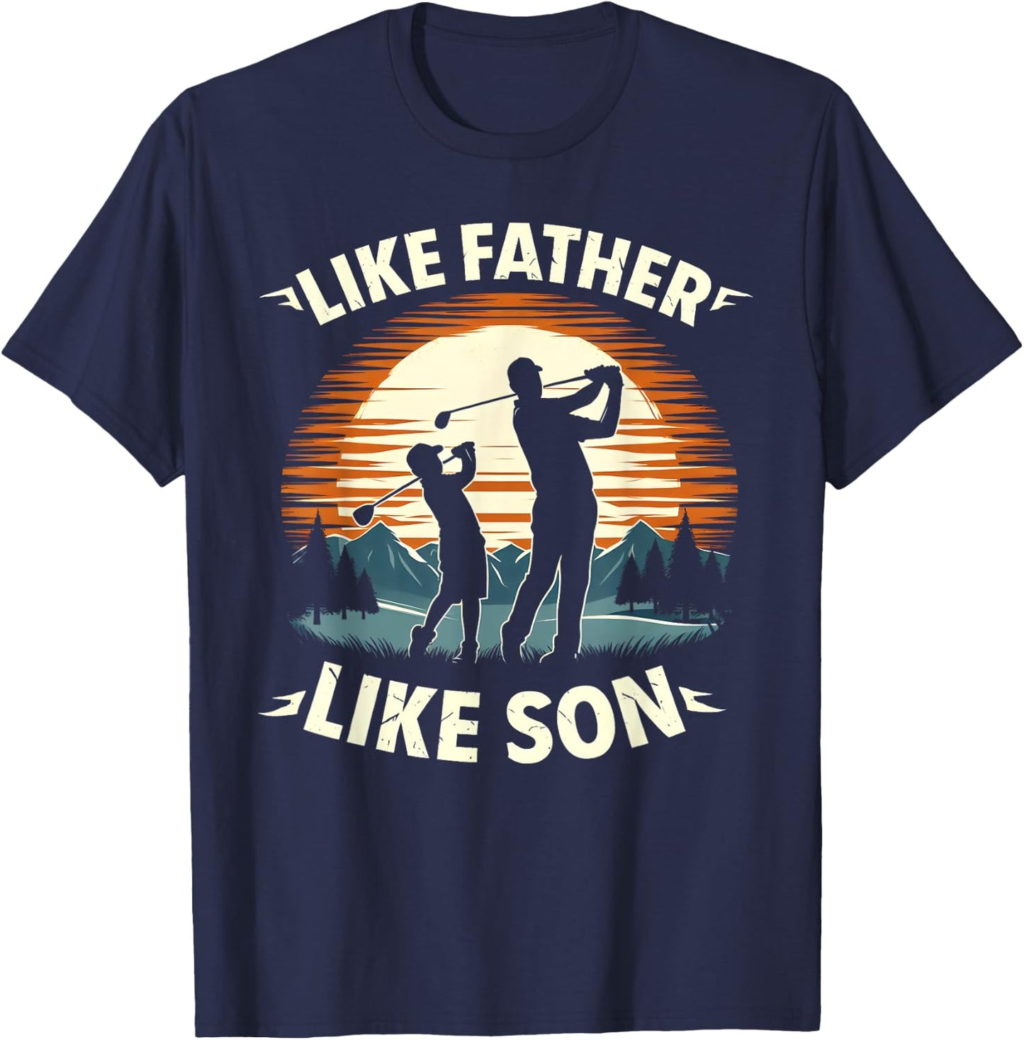 Like Father Like Son Golfing Dad Father's Day Golf T-Shirt - T-Shirt | Navy