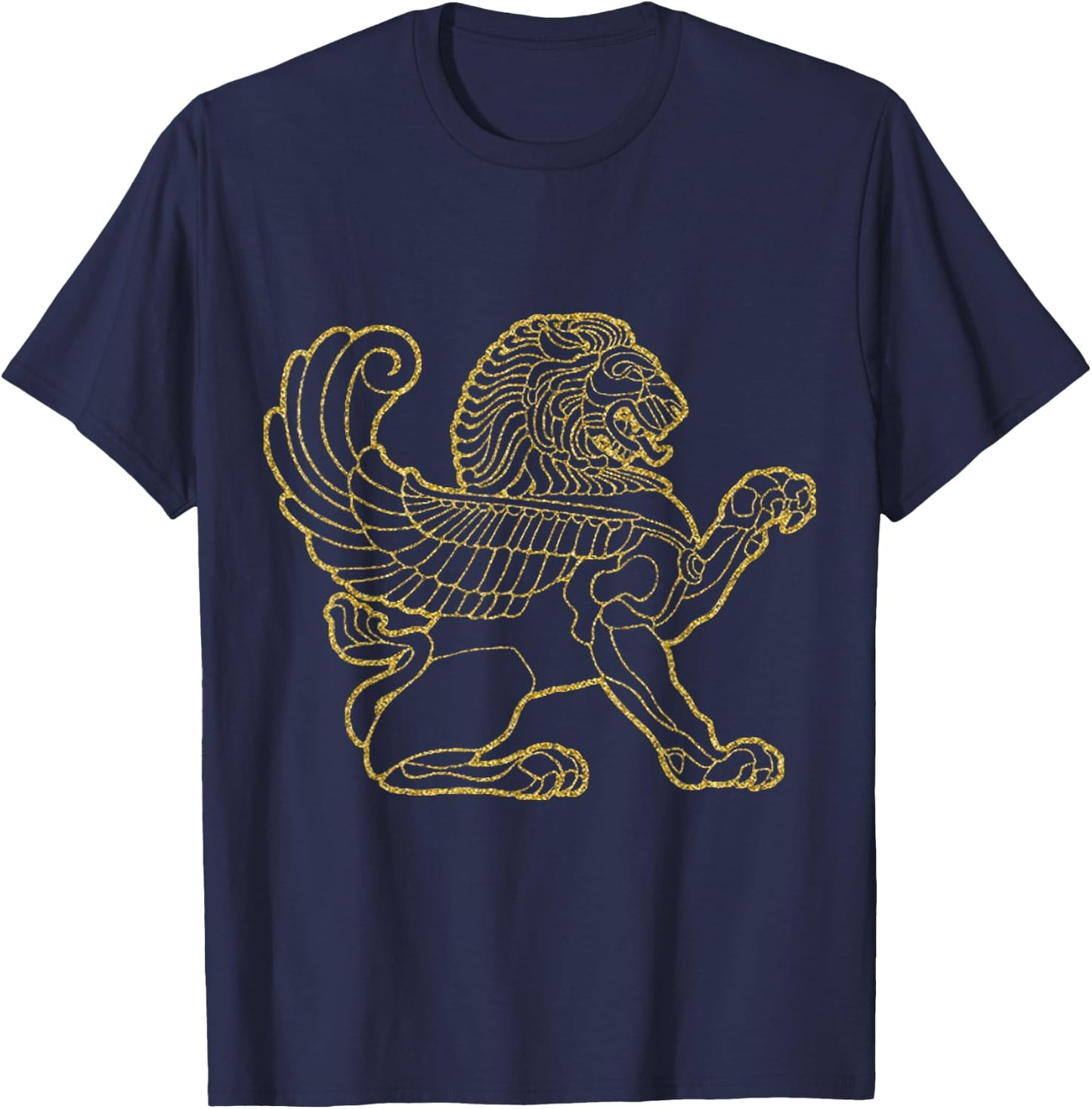 Persepolis, Takht-e-Jamshid, Flying Lion, Persian History T-Shirt - T-Shirt | Navy