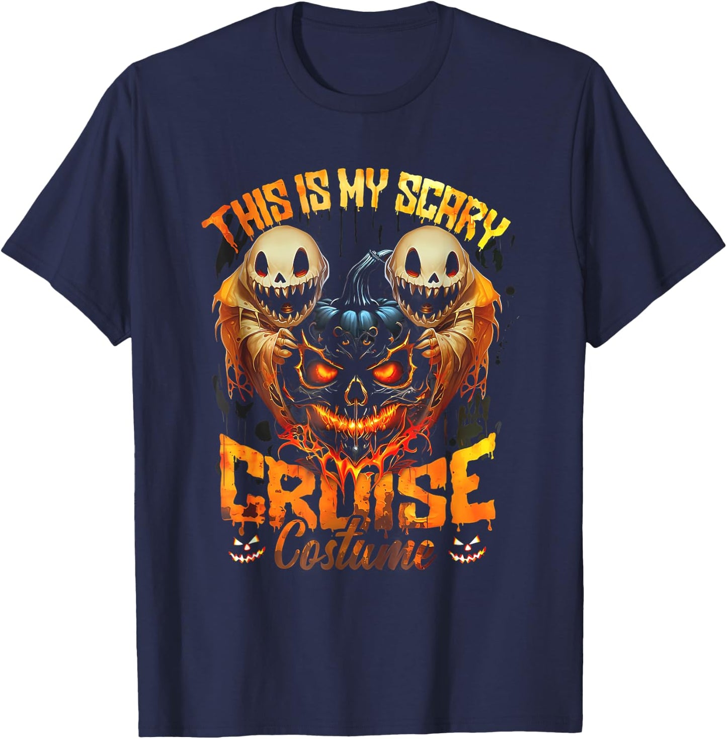 This Is My Scary Cruise Costume Devil Ghost Horror Halloween T-Shirt - T-Shirt | Navy