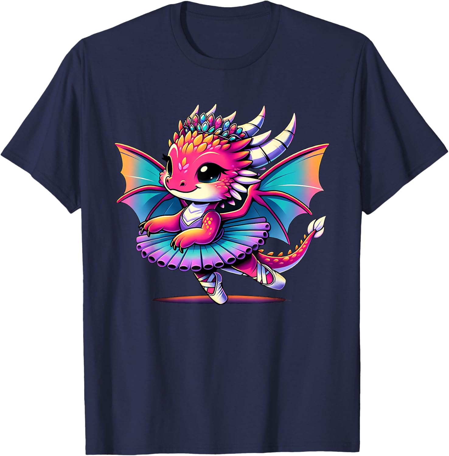Ballerina Dragon Dancing T-Shirt - T-Shirt | Navy