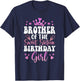 Brother of The Sweet Sixteen Bday Girl 16th Pink Crown T-Shirt - T-Shirt | Navy