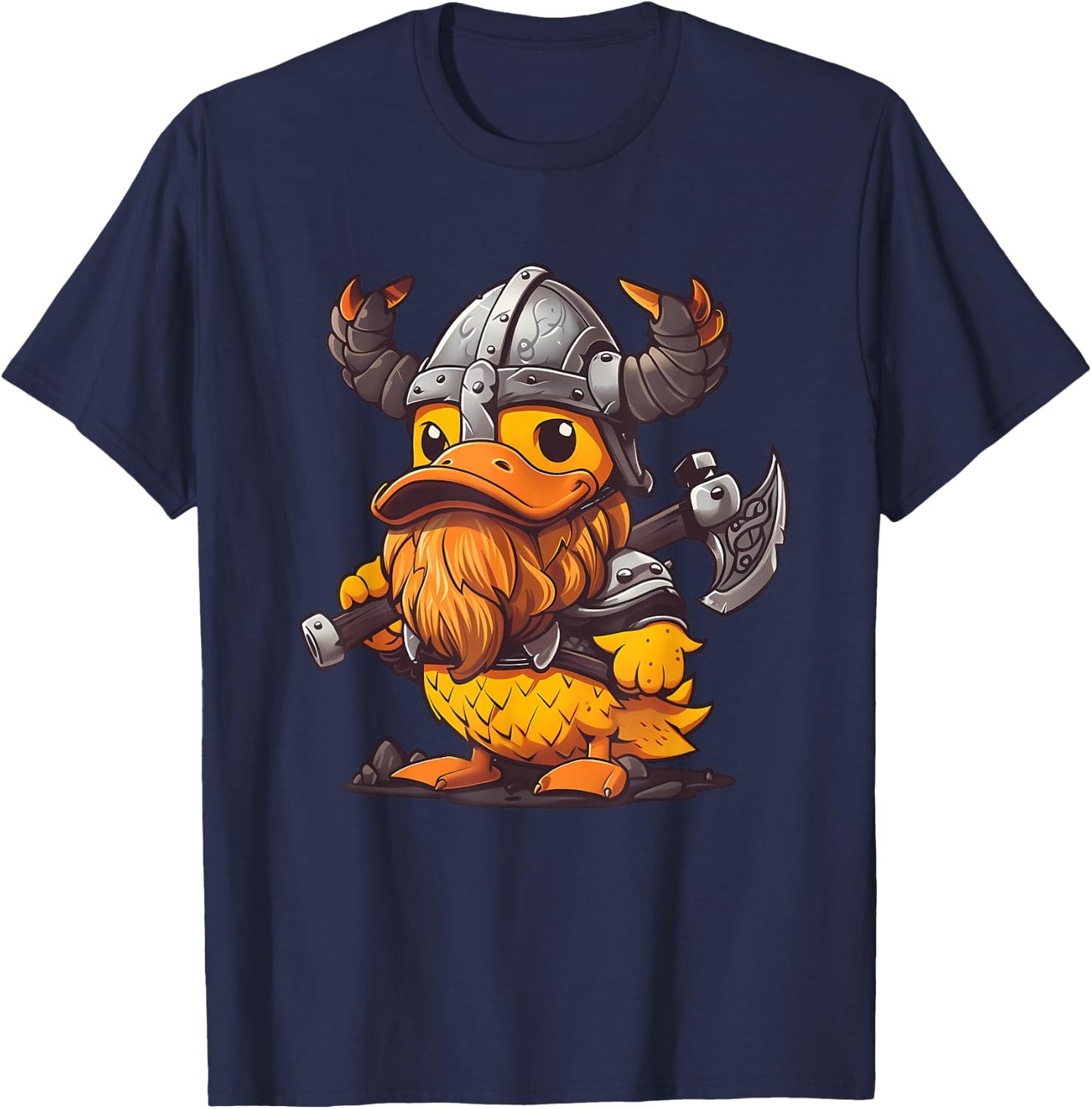 Rubber Duck Viking Duck Rubber Duckling Viking Helmet T-Shirt - T-Shirt | Navy