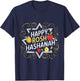 Happy Rosh Hashanah Festive Jewish Celebration Rosh Hashana T-Shirt - T-Shirt | Navy