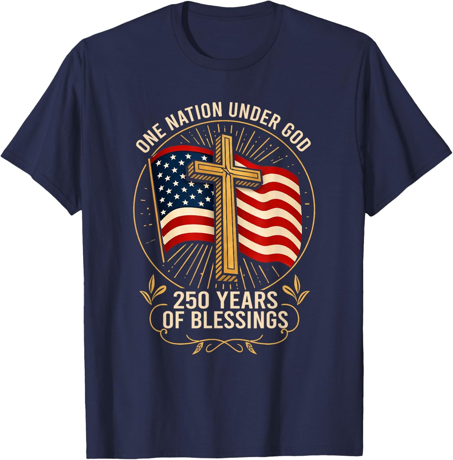 Anniversary USA Patriotic T-Shirt - T-Shirt | Navy